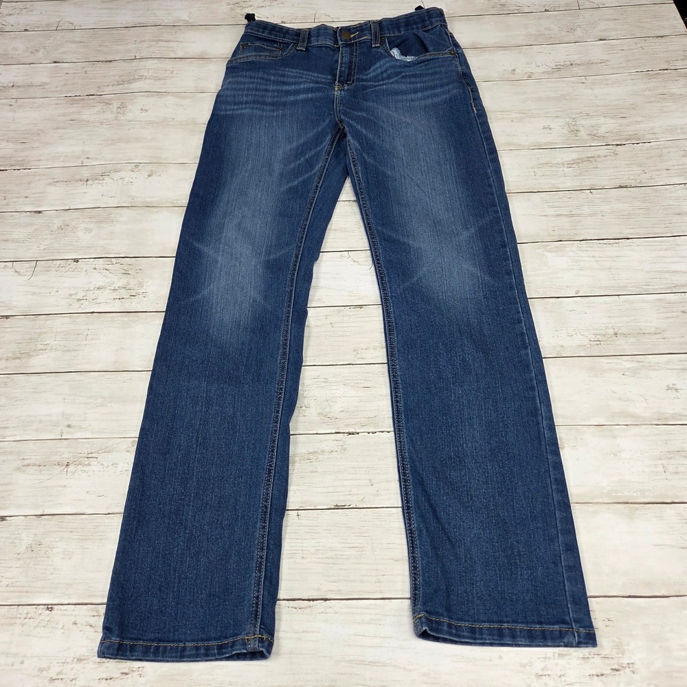 Levi's 514 Straight Fit Jeans Boys 16 Reg 28x30 Blue Medium Wash Adjustable